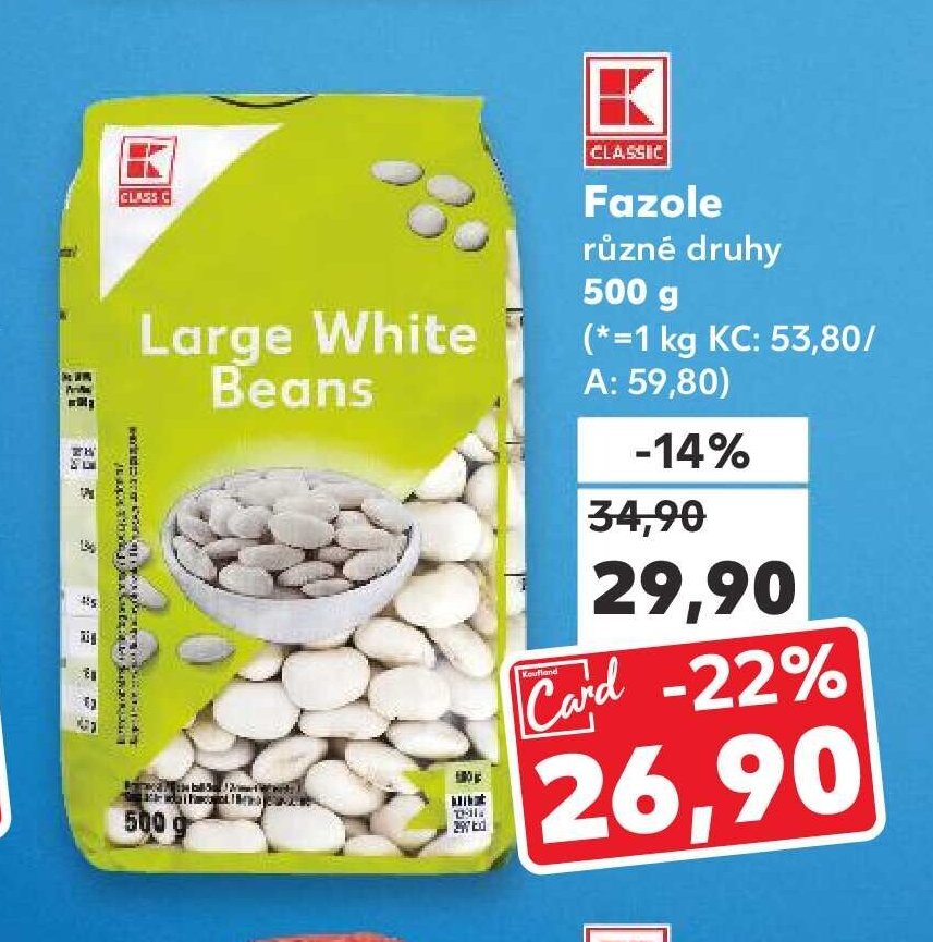 Fazole různé druhy