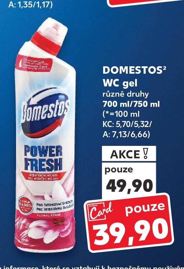 DOMESTOS WC gel