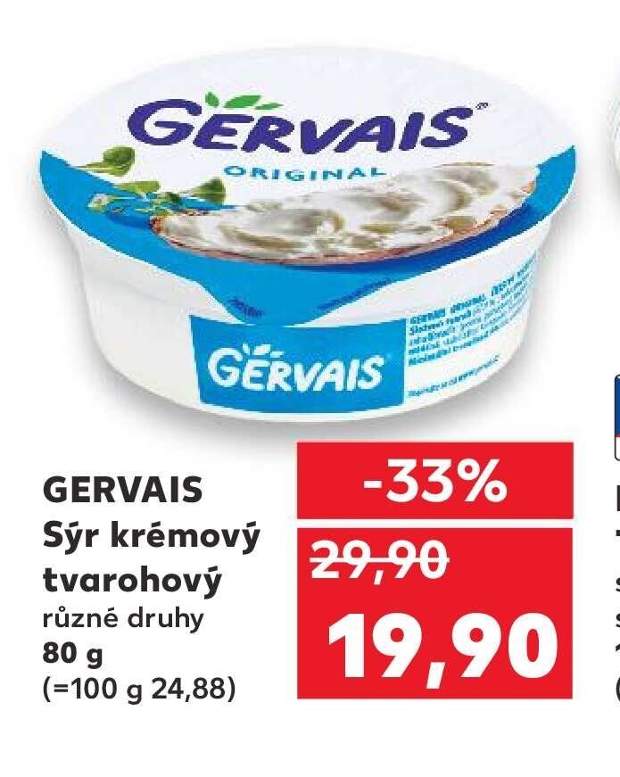 GERVAIS Sýr krémový tvarohový 80 g