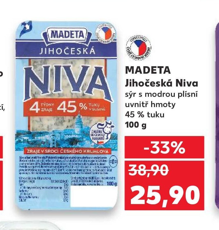 MADETA Jihočeská Niva 100 g