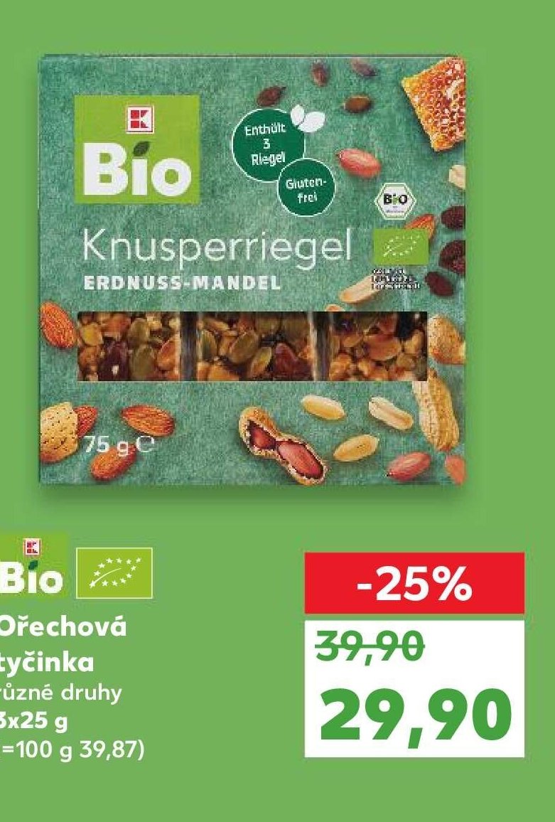 Bio Ořechová tyčinka