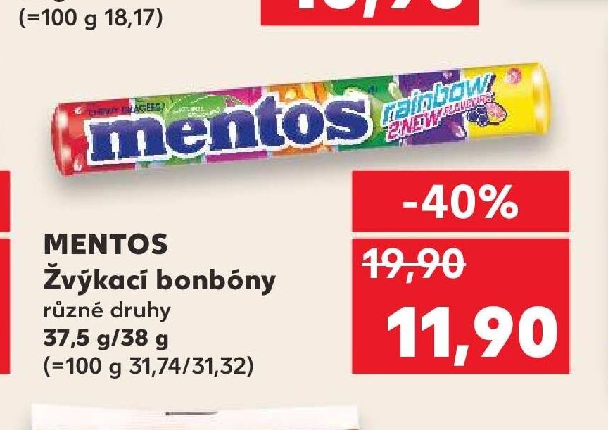 MENTOS Žvýkací bonbóny