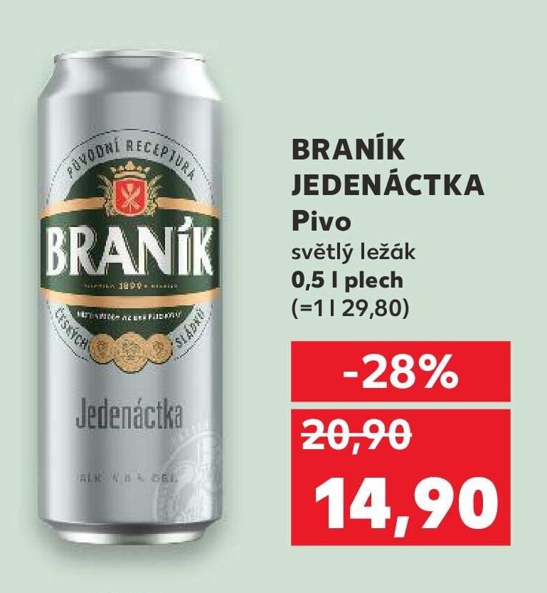 Braník Jedenáctka Pivo