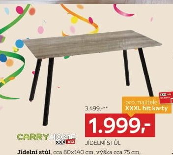 Jídelní stůl (hranatý, světlý)
