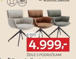 Židle s područkami (tmavě šedá)
