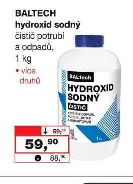 BALTECH hydroxid sodný čistič potrubí