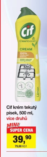 Cif krém tekutý písek, 500 ml, více druhů