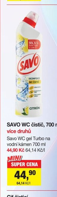 SAVO WC čistič, 700 ml, více druhů