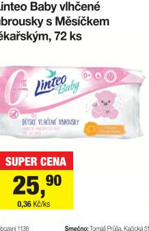 Vlhčené ubrousky dětské Linteo Baby