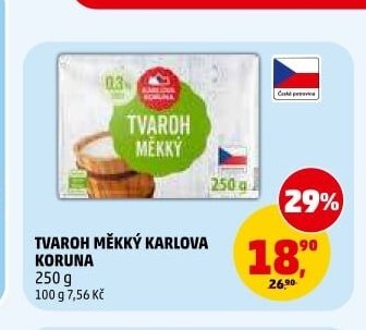 TVAROH MĚKKÝ KARLOVA KORUNA