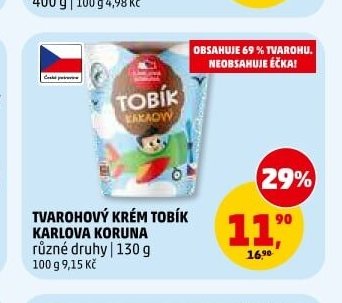TVAROHOVÝ KRÉM TOBÍK KARLOVA KORUNA