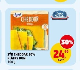 SÝR CHEDDAR 50% PLÁTKY BONI