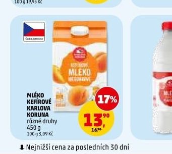 MLÉKO KEFÍROVÉ KARLOVA KORUNA