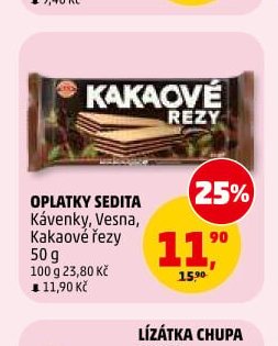 OPLATKY SEDITA Kakaové řezy