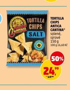 Tortilla chips Antica Cantina solené