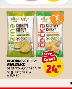 LUŠTĚNINOVÉ CHIPSY VITAL SNACK