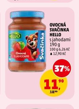 OVOCNÁ SVAČINKA HELLO s jahodami 190 g