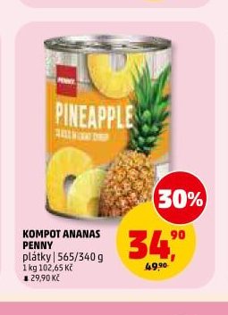 KOMPOT ANANAS PENNY plátky | 565/340 g