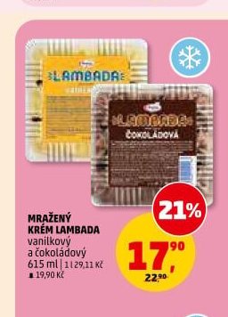 MRAŽENÝ KRÉM LAMBADA vanilkový a čokoládový 615 ml