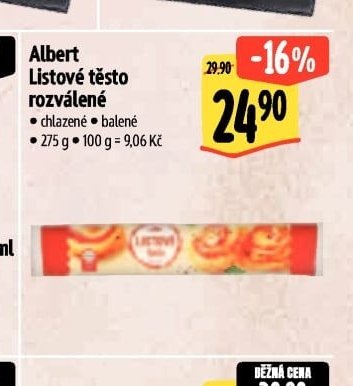 Albert Listové těsto rozválené