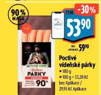 Párky vídeňské poctivé Kostelecké uzeniny