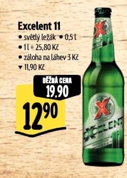 Pivo světlý ležák 11° Excelent