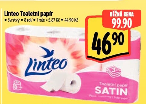 Toaletní papír 3vrstvý Linteo