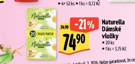 Vložky dámské Naturella