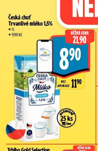 Česká chuť Trvanlivé mléko 1,5%