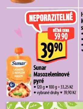 Sunar Masozeleninové pyré