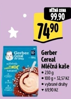 Kaše mléčná Gerber Natural for Baby