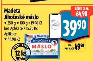 Máslo Jihočeské Madeta