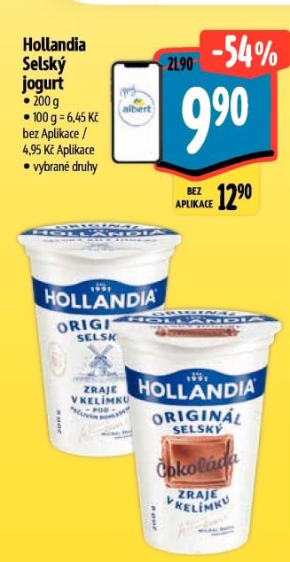 Ochucený jogurt selský Hollandia