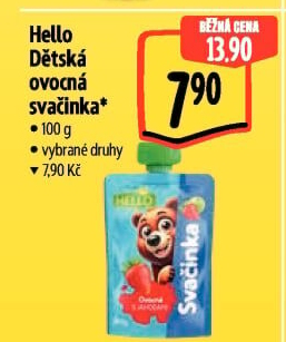 Ovocná kapsička Svačinka Hello