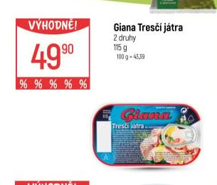 Giana Tresčí játra