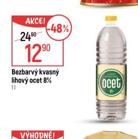 Bezbarvý kvasný lihový ocet 8%