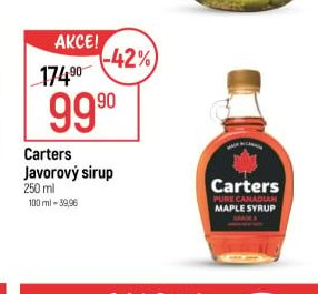 Carters Javorový sirup