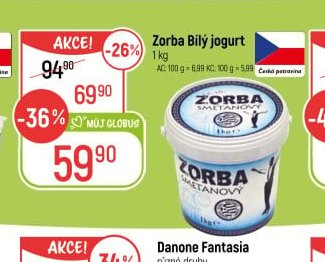 Zorba Bílý jogurt