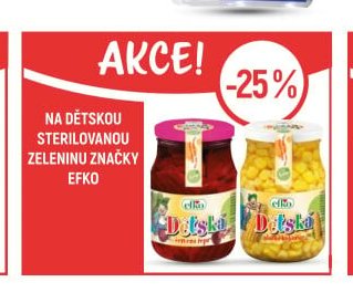 Dětská sterilovaná zelenina Efko