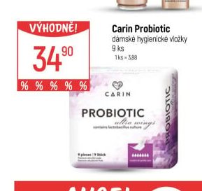 Carin Probiotic dámské hygienické vložky
