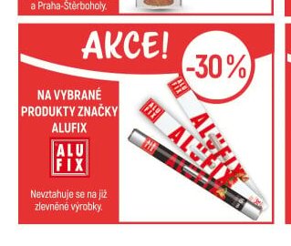 Na vybrané produkty značky Alufix