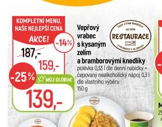 Kompletní menu
