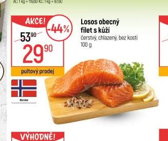 Losos obecný filet s kůží