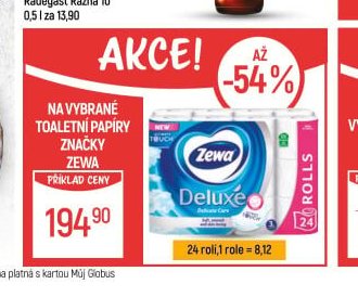 Na vybrané toaletní papíry značky Zewa