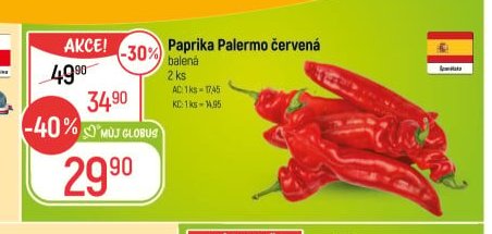 Paprika Palermo červená