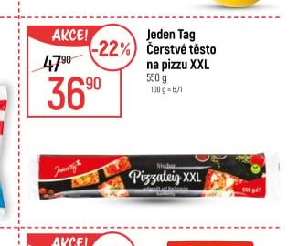 Jeden Tag Čerstvé těsto na pizzu XXL 550 g - Globus akcniletaky.com