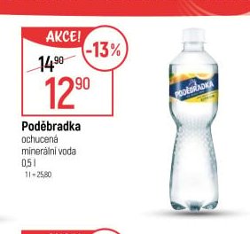 Poděbradka ochucená minerální voda