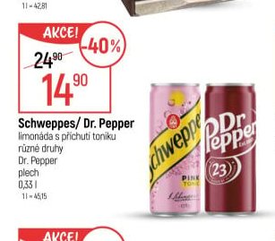 Schweppes/ Dr. Pepper limonáda