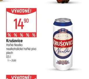 Krušovice Hořké Nealko nealkoholické hořké pivo