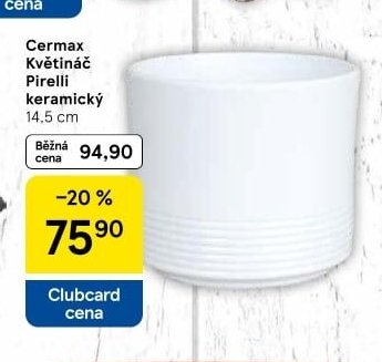 Cermax Květináč Pirelli keramický - Tesco akcniletaky.com